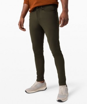 Lululemon ABC Skinny-Fit Pant 32 Warpstreme Verde Oliva Oscuro | 605479OPH