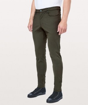 Lululemon ABC Skinny-Fit Pant 34 Warpstreme Verde Oliva Oscuro | 751824HFD