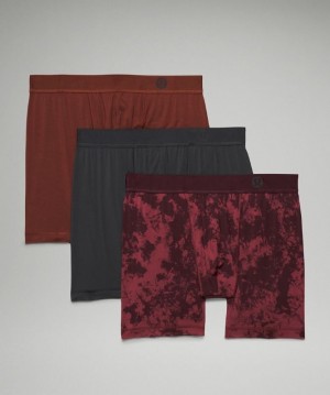 Lululemon AIM Boxer 3 Pack Marrom Obsidian Vino | 652903ISY
