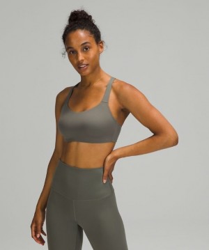 Lululemon Adapt and Align Bra Light Support Grises Verde Oliva | 743289ZUG