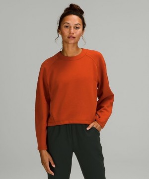 Lululemon AirWrap Modal Crew Rojos Oscuro | 743520OPN