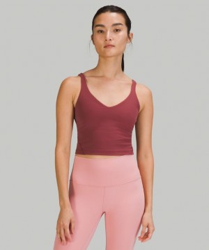 Lululemon Align Cropped Tank Top Vino | 730548LHW