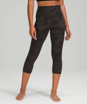 Lululemon Align HR Crop 21 Camuflados Verde Oliva Oscuro Multicolor | 547369TVZ