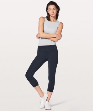 Lululemon Align High-Rise Crop 21 Azul Marino | 697481CID