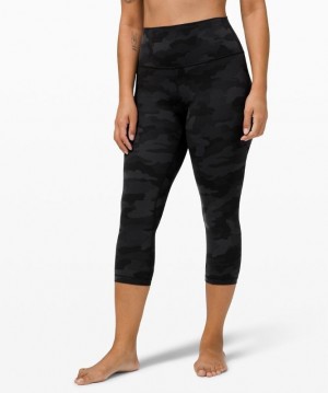 Lululemon Align High-Rise Crop 21 Camuflados Negros Multicolor | 067254PYQ