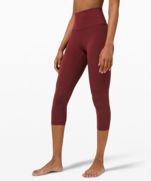 Lululemon Align High-Rise Crop 21 Rojos Vino | 409175OVL