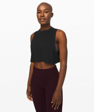 Lululemon All Yours Crop Tank Negros | 730249PWV