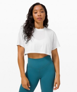 Lululemon All Yours Crop Tee Blancos | 382175THF