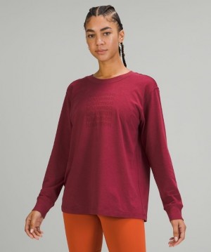 Lululemon All Yours Graphic Long Sleeve Shirt Vino | 632871PWV