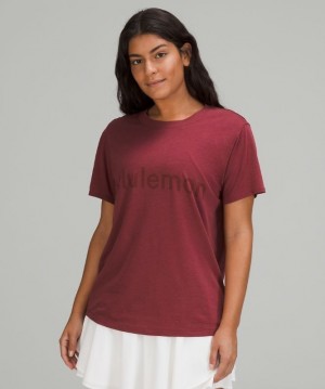 Lululemon All Yours Graphic Short Sleeve T-Shirt Vino | 281697WPX