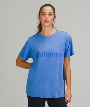 Lululemon All Yours Graphic Short Sleeve T-Shirt Azules | 094721NZR