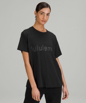 Lululemon All Yours Graphic Short Sleeve T-Shirt Negros | 075896QIM