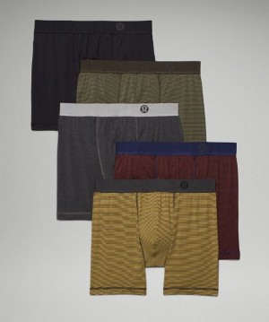 Lululemon Always in Motion Boxer 5 Pack Verde Oliva Verde Oliva Oscuro Marrom Grises Oscuro | 892753GZT