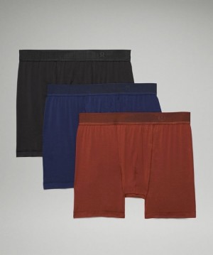 Lululemon Always in Motion Boxer Mesh 3 Pack Negros Marrom | 981207XBL