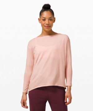 Lululemon Back in Action Long Sleeve Rosas Blancos | 934867AHN
