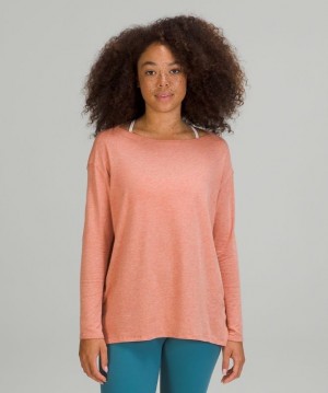 Lululemon Back in Action Long Sleeve Rosas | 201548PIS