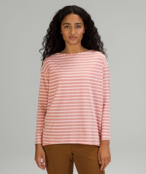 Lululemon Back in Action Long Sleeve Rosas Blancos | 061892JQD