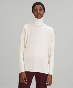 Lululemon Back in Action Ribbed Long Sleeve Shirt Blancos | 269784CWK