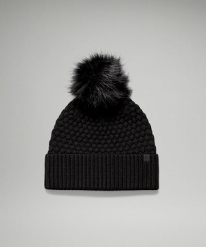 Lululemon Bubble Knit Pom Beanie Negros | 087164FNB