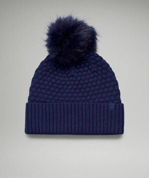 Lululemon Bubble Knit Pom Beanie Night Sea | 726850QWJ