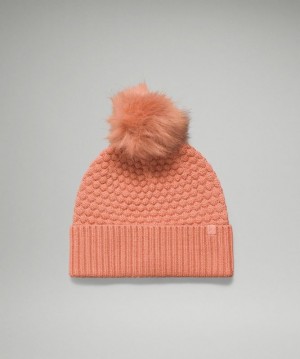 Lululemon Bubble Knit Pom Beanie Rosas | 162873GUX