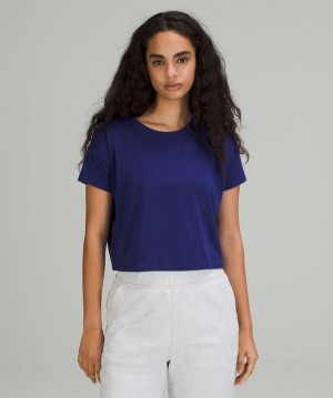 Lululemon Cates Tee Larkspur | 425798JCH