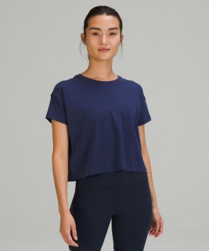 Lululemon Cates Tee Night Sea | 598701NUC