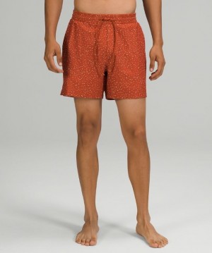 Lululemon Channel Cross Short 5 Rojos Oscuro Blancos | 859104PVY