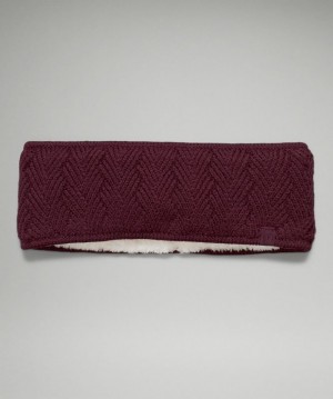 Lululemon Chevron Knit Ear Warmer Cassis | 720496VQR