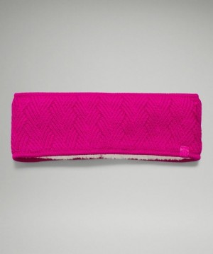 Lululemon Chevron Knit Ear Warmer Ripened Raspberry | 931075OUM