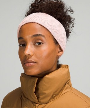 Lululemon Chevron Knit Ear Warmer Rosas Blancos | 524607ZUJ