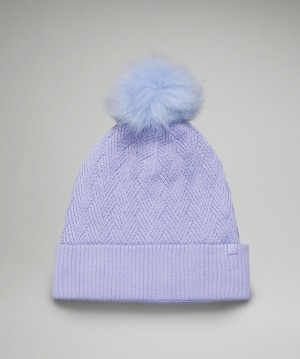 Lululemon Chevron Knit Pom Beanie Lavanda | 465813TPW