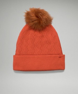 Lululemon Chevron Knit Pom Beanie Naranjas | 485730KZR