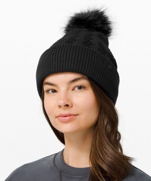Lululemon Chevron Knit Pom Beanie Negros | 384216LYK