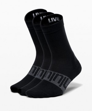 Lululemon Daily Stride Crew Sock 3 Pack Negros | 947102IBO