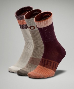 Lululemon Daily Stride Crew Sock 3 Pack Beige | 489053ZDK