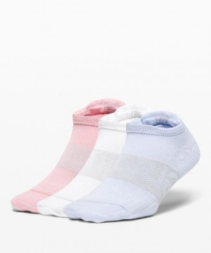 Lululemon Daily Stride Low-Ankle Sock 3 Pack Blancos Rosas Azules Beige | 813790QNH
