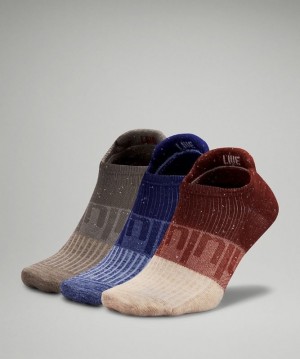 Lululemon Daily Stride Low-Ankle Sock 3 Pack Colour Block Blancos Azules Beige | 768359CMQ