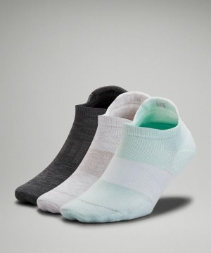 Lululemon Daily Stride Low Ankle Sock 3 Pack Verde Menta Blancos Grises | 531890ZBQ
