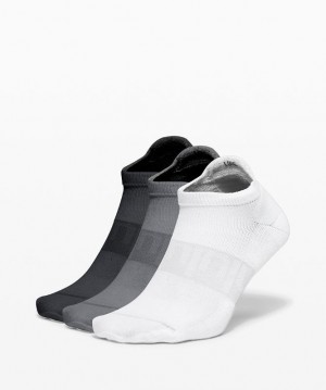 Lululemon Daily Stride Low Ankle Sock 3 Pack Blancos Grises Negros | 035247RXZ