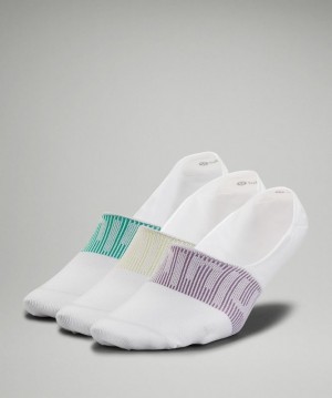 Lululemon Daily Stride No Show Sock 3P Blancos Verdes Verdes | 361248GNF