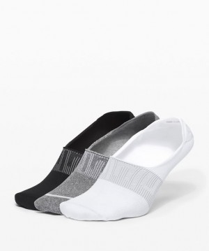 Lululemon Daily Stride No Show Sock 3 Pack Blancos Grises Negros | 657920TZG