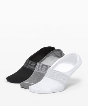 Lululemon Daily Stride No Show Sock 3 Pack Blancos Grises Negros | 798310BTF