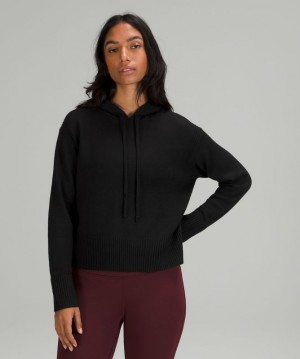 Lululemon Double Knit Sweater Hoodie Negros | 261857YBC