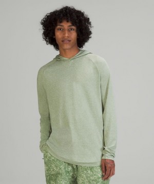 Lululemon Drysense Hoodie Verdes Blancos | 365784UND