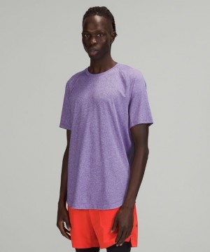 Lululemon Drysense Training Short Sleeve Shirt Morados Blancos | 796805LFS