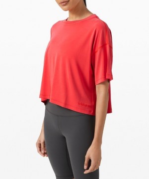 Lululemon Ease of It All Short Sleeve Rojos | 245736FIS