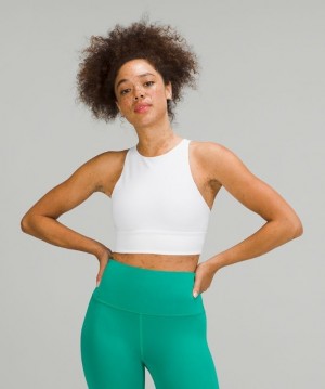 Lululemon Energy Bra High Neck LL Tough Blancos | 912605IFG