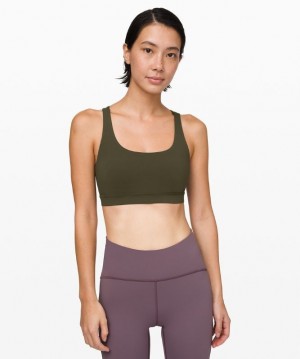 Lululemon Energy Bra Medium Support, B Verde Oliva Oscuro | 264305VPF