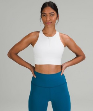 Lululemon Energy HN LL Bra Zip Blancos | 435061SAZ